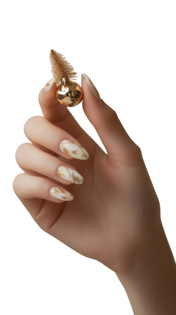 elegant-hand-holding-golden-christmas-ornament-with-festive-nail-art